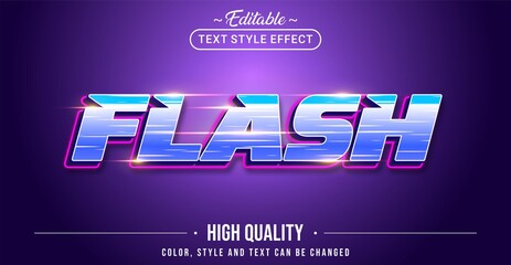 Poster - Editable text style effect - Flash text style theme.
