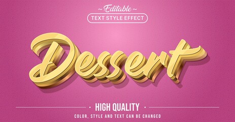 Poster - Editable text style effect - Dessert text style theme.