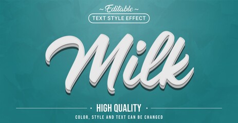 Poster - Editable text style effect - Milk text style theme.