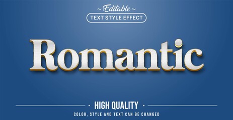 Poster - Editable text style effect - White Romantic text style theme.