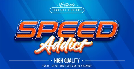 Poster - Editable text style effect - Speed Addict text style theme.