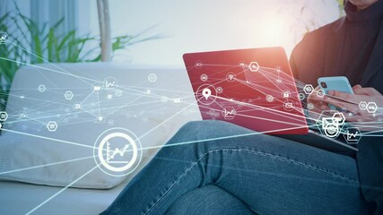 Poster - ネットワークイメージ　スマホを使う男性