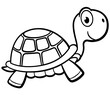 Vector outlined turtle cartoon design