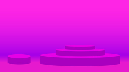 Poster - Isometric 3D rendering mockup , Product display , podium , pedestal vector illustration .  