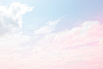 Wall Mural - clouds watercolor tint, pink clouds gradient background sky, atmosphere air freedom
