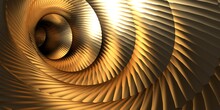 Luxury Golden Colored Swirl Tunnel Background