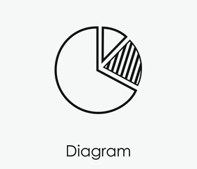 Poster - Diagram vector icon.  Editable stroke. Linear style sign for use on web design and mobile apps, logo. Symbol illustration. Pixel vector graphics - Vector