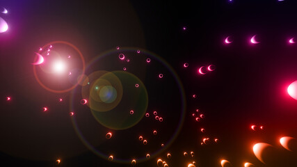 Poster - abstract 3d illustration of spheres in the galaxy or space