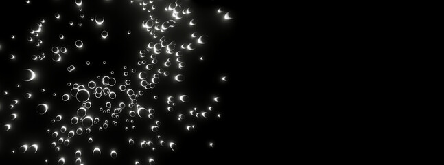 Poster - abstract 3d illustration of spheres in the galaxy or space