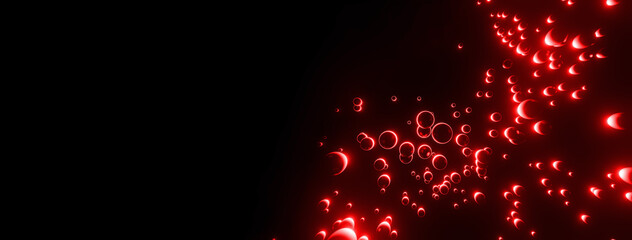 Poster - abstract 3d illustration of spheres in the galaxy or space