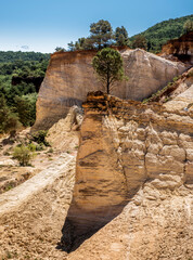 Panorama of Provence-France - Route of the Ochres - Gorges du Verdon - Outdoor colored sands