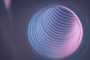 Aufkleber - Beautiful round abstract white-gray tunnel with color light on a background pattern textured ford design.