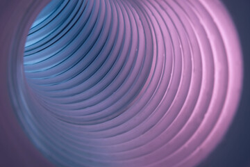 Poster - Beautiful round abstract gray tunnel with color light on a background pattern textured ford design.