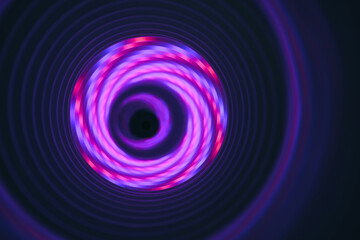 Aufkleber - Abstract swirl tunnel with purple light on a background pattern textured for design.