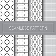Seamless Pattern Collection For Interior Or Architecture Finishing Design
