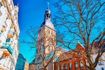 Wall Mural - Dome Cathedral- Medieval Lutheran church with elements of Romanesque architecture. Riga.Latvia.