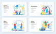 © inspiring.team - Human resources specialist web banner or landing page set. Idea of recruitment
