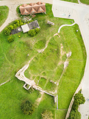 Wall Mural - Ruins of the Rezekne castle hill, Latvia. Captured from above.