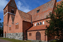 Brick Neo-gothic Catholic Church Of Our Lady Of Gietrzwałd, Erected At The Beginning Of The 20th Century, In The Village Of A Gentry Cauldron In Masuria, Poland