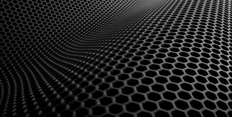 horizontal black abstract trellised or cellular background