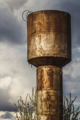 old rusty water tower