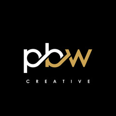 PBW Letter Initial Logo Design Template Vector Illustration