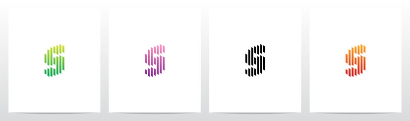 Wall Mural - Partition Formed Letter Logo Design S