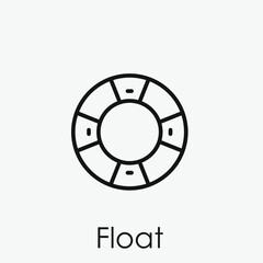 Poster - Float vector icon.  Editable stroke. Linear style sign for use on web design and mobile apps, logo. Symbol illustration. Pixel vector graphics - Vector