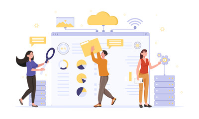 Aufkleber - cloud computing, web hosting, web services concept