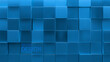 Blue cubic background.