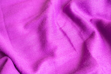 Purple Gingham Fabric Closeup, Background Or Texture