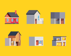 Wall Mural - Houses icon set