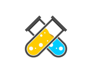 Poster - Laboratory test tube crossed logo