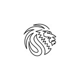 Fototapeta  - Lion Head Logo Vector Template Illustration Design