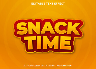 Poster - snacktime text effect template design use for business brand and logo
