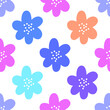 © acidmagenta - Simple colorful seamless vector flower pattern