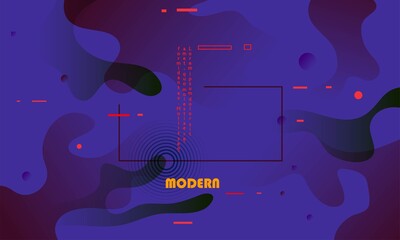 Poster - Abstract geometric background, combination of different geometric shapes