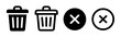 Trash can, bin, delete icon vector illustration. 
