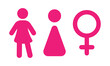 © Icons-Studio - Female gender symbol pink vector illustration graphic design.