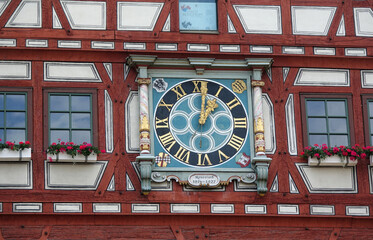 Poster - Uhr am Rathaus in Besigheim