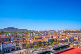 Fototapeta  - Aerial view of the Errenteria city skyline from above. Gipuzkoa, Basque Country. Spain