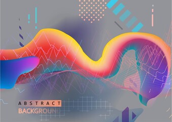 Abstract geometric background, combination of different geometric shapes