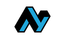 Letter AYN With 3D Isometric Style