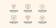 © Nawla - Set of modern law firm justice logo design vector graphic template