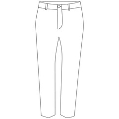 Wall Mural - vector, isolated, contour, sketch of pants