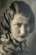 Germany - CIRCA 1930s: Face Close up portrait of female in studio. Lady. Vintage Carte de Viste Art Deco era photo