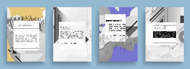 Wall Mural - Artistic covers design. Creative colors backgrounds. Trendy futuristic design