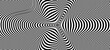 Abstract hypnotic pattern with multi-colored striped lines. Psychedelic background. Op art, optical illusion. Modern design, graphic texture.