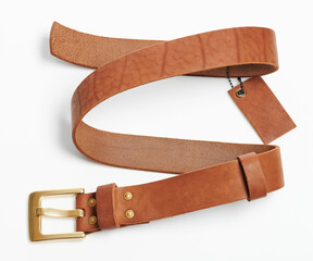 Sticker - Brown leather spiral shape belt