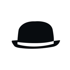Poster - Man black hat icon isolated on white. Vector illustration file